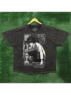 Death Note Anime L I Do Exist Now Try To Kill Me Mineral Wash T-Shirt Size 2X